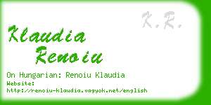 klaudia renoiu business card